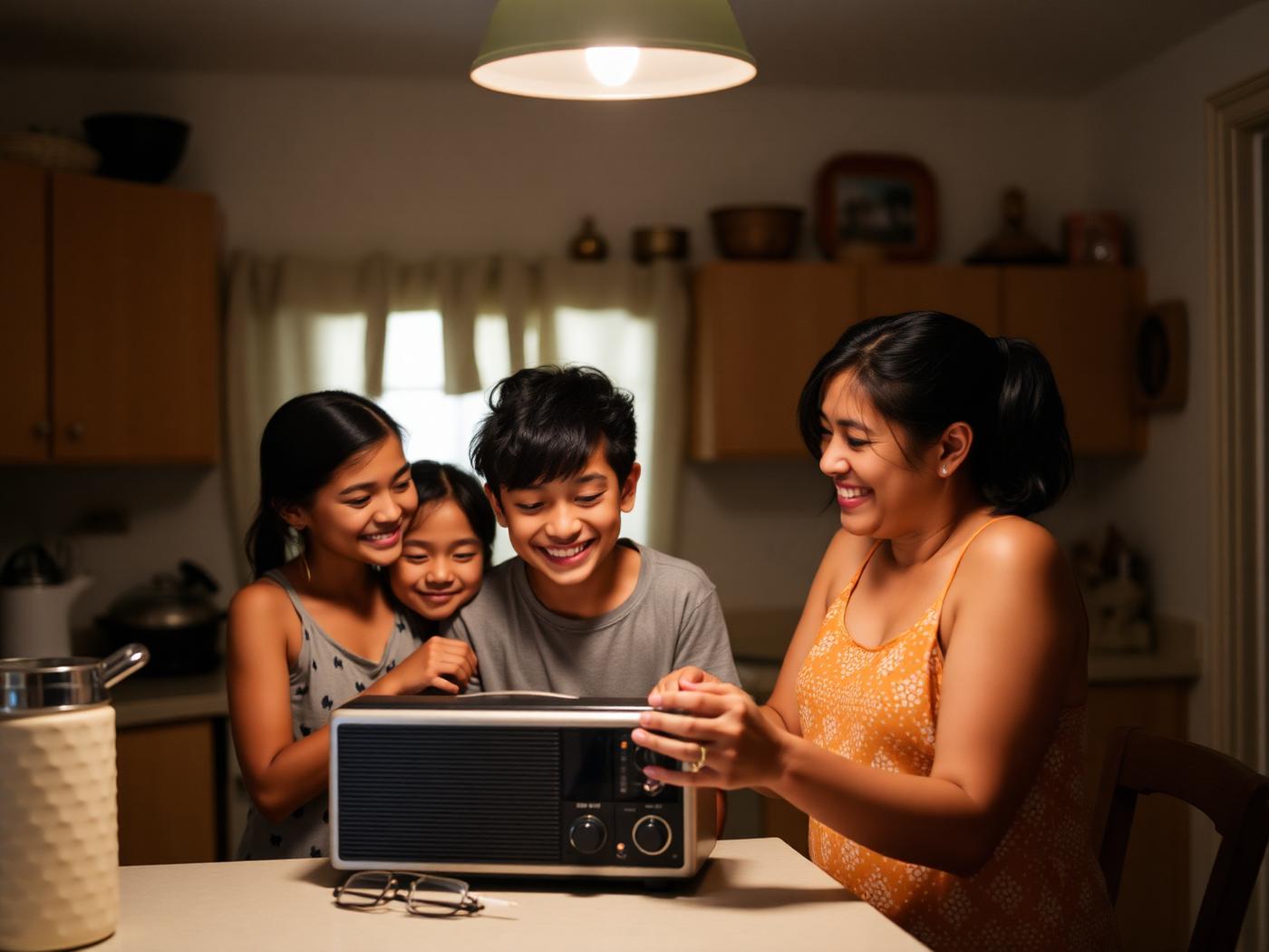 Equipo de Amistad Cristiana Radio en transmisión